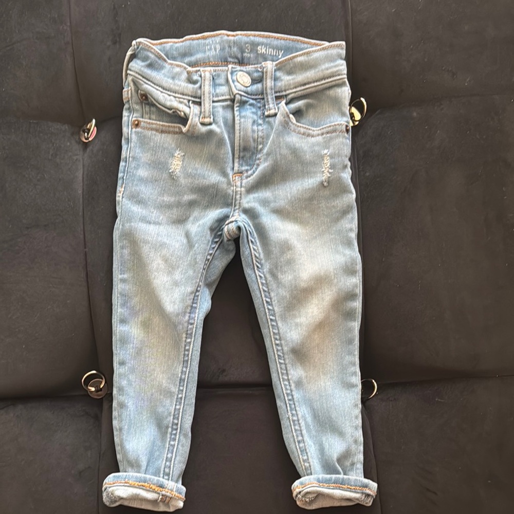 GAP Blue Jeans with Distressed Vintage Style